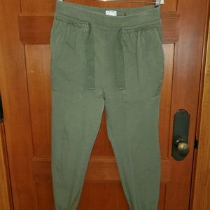 Kinley sz M olive denim pant pull-on